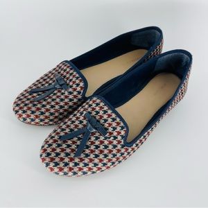 Charter Club Tweed Houndstooth Femmie Smoking Loafers Size 9.5